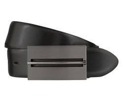 LLOYD Men's Belts Gürtel Herrengürtel Ledergürtel Koppelschließe Schwarz 6389, Länge:85 cm, Farbe:Schwarz von LLOYD Men´s Belts