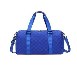 LLaviD Reisetaschen Damen Reisetasche Handtasche Duffelbeutel Große Kapazität Handtasche Nasse Und Trockener Trennungstasche-Tiefes Blau von LLaviD