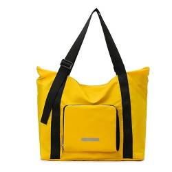 LLaviD Reisetaschen Faltbare Tragbare Reisetasche Frauen Mit Großer Kapazität Trolley Koffer Koffer Fitnessbeutel-Gelb von LLaviD