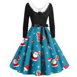LLonGao Gothic Kleid Damen Damen Strickkleid Besondere Kleider FüR HochzeitsgäSte Rotes Kleid Damen Sexy Kleid Elegant 20 Jahre Kleider Damen KarnevalskostüM Charleston Kleid Mesh Kleid (Blue, S) von LLonGao