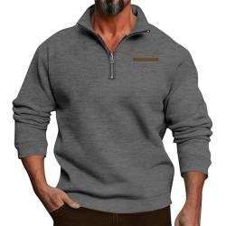 Langarmshirt Herren Hoodie Jungen Hemd Oktoberfest Herren Muscle Shirt Herren Xmas Pullover Herren Kapuzenpullover Jungen Kaputzensweatjacke Männer Herren Shirt Langarm (XXL, Dark Gray) von LLonGao