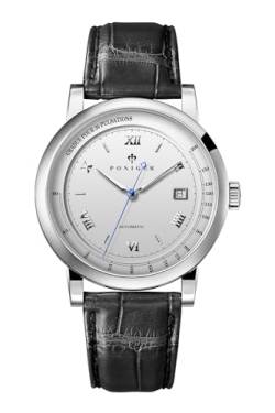 LOBINNI Herren-Armbanduhr, mechanisch, automatisch, wasserdicht, für Herren, modisch, luxuriös, Silber, Weiß, Schwarz von LOBINNI