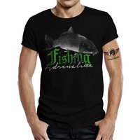 LOBO NEGRO® T-Shirt als Geschenk für Angler und Fischer: Adrenaline von LOBO NEGRO