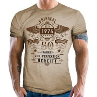 LOBO NEGRO® T-Shirt als Geschenk für Männer zum 50. Geburtstag - Perfektion Jahrgang 1974 von LOBO NEGRO
