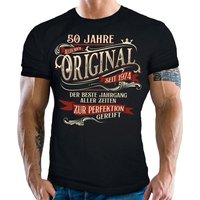 LOBO NEGRO® T-Shirt als Geschenk zum 50. Geburtstag - zur Perfektion gereift seit 1974 von LOBO NEGRO