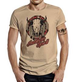 LOBO NEGRO Original Design T-Shirt für den Western Indiander Fan: Indian Spirit-S von LOBO NEGRO