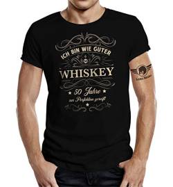 T-Shirt als Geschenk für Herren und Männer zum 50. Geburtstag - Wie Whisky zur Perfektion gereift von LOBO NEGRO