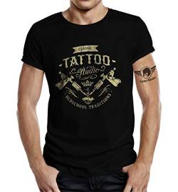 T-Shirt für Männer mit Tattoo: Oldschool Traditions-XXXXL von LOBO NEGRO