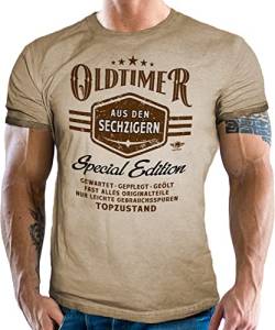 T-Shirt im Washed Vintage Retro Look als Geschenk für Männer zum 60. Geburtstag - Oldtimer Special Edition 60er von LOBO NEGRO