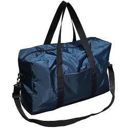53,3 cm Reisetasche für Herren, wasserabweisend, leicht, Nylon, große Reisetasche, Reisetasche, Sporttasche mit Schultergurt, grau-blau von LOBOTOU