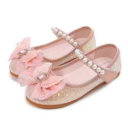 LOBTY Mädchen Prinzessin Schuhe Pailletten Kristall Schuhe Kinder Sandalen Hochzeitsschuhe Ballettschuhe Geburtstag Party Halloween Weihnachten Karneval Kostüm Zubehör von LOBTY