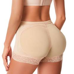 Damen Push Up Unterhose Damen Butt Lifter HöSchen HüFte Frauen Enhancers Fake Ass Hüfte Butt Lifter (DE/NL/SE/PL, Alphanumerisch, L, Regular, Regular, Hautfarbe) von LOCCY