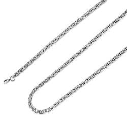 Königskette Silber Herren Edelstahl, 4/5/6/7/8 mm Königskette Halskette aus Edelstahl, Edelstahl Halskette für Herren, Länge 51/56/61/66/71 cm (Silber-7MM Breite, 51.00) von LOCCY