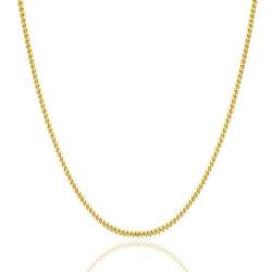 LOCCY Herren Damen Panzerkette Halskette, 3,5/5/6/7/8mm breit Edelstahl Vergoldet/Silber Kubanische Kette Goldkette Silberkette Hip-Hop Kette Halskette Länge 46-66cm (Vergoldet-3,5MM Breit, 61.00) von LOCCY