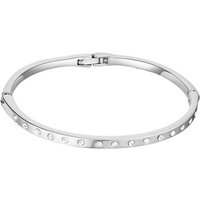 LÖB Armband Armband Armreif Edelstahl Zirkonia Silber Dünn, Dünn Schmal Eng Damen Armkette mit weißen Glitzer Zirkonia Steinen Vergoldet Silberarmband Braut Brautschmuck Geschenke Für Frauen Freundin Mama zum Valentinstag Geburtstag von LÖB