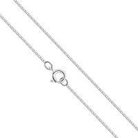 LÖB Kette mit Anhänger Kette 925 Silber Panzerkette ohne Anhänger 38cm, Kinderkette Silberkette Panzer Kette Collier Dünn Damen Kinder 1,4mm von LÖB