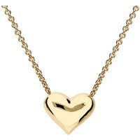 LÖB Kette mit Anhänger Kette kleines Herz Anhänger glänzend Platte Gold, Damenkette Silberkette mit Herzanhänger Herzstein Herzen Herz Herzkette Glitzer Herzplatte Ich Liebe Dich Geschenke für Frauen Freundin Mama zum Valentinstag Geburtstag von LÖB