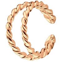 LÖB Ohrklemme Ohrklemme 925 Silber Ear Cuff geflochten Roségold, Damen Fake Piercing Ring Vergoldet Doppel gedreht Dünn Rose Gold Ohr Kletterer Ohrring Ohrmanschette Ohrclip von LÖB