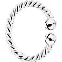 LÖB Ohrklemme Ohrklemme 925 Silber Einfach gedreht Ear Cuff, Damen Fake Piercing Ring gedreht Dünn Ohr Kletterer Ohrring Ohrmanschette Ohrclip von LÖB