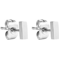 LÖB Paar Ohrstecker Damen Ohrringe 5mm Ohrstecker Edelstahl Stecker Stab Silber Modern (Geschenke für Frauen zum Geburtstag Weihnachten Weihnachtsgeschenke), Stäbchen Minimalistich Geometrisch Bar Linie Schlicht Dezent Filigran von LÖB