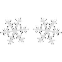 LÖB Paar Ohrstecker Ohrstecker Edelstahl Schneeflocke Weihnachten Winter Ohrringe Silber (Geschenke für Frauen Freundin zum Geburtstag Weihnachtsgeschenke), Stecker Klein Snowflake Damen Weihnachtsohrringe von LÖB