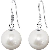 LÖB Perlenohrringe Damen Ohrringe 925 Silber Hängend Tropfen Perlen Perlenohrringe Weiß (Geschenke für Frauen zum Geburtstag Weihnachten Weihnachtsgeschenke), Ohrhänger Perle Anhänger Rund Kurz Klein Einfach Brautschmuck Braut von LÖB