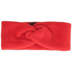 LOEVENICH Damen Stirnband | Kopfband | Haarband aus weichem POLAR SOFT Fleece mit großem Knoten – in verschiedenen Farben (One size, Rot) (Rot) von LOEVENICH
