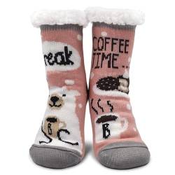 LOFIR Kuschelsocken mit ABS Sohle Damen Stoppersocken Anti-Rutsch Socken Mädchen Thermosocken Dicke Warme Winter Socken Weihnachtssocken, Größe35-41,1 Paar von LOFIR