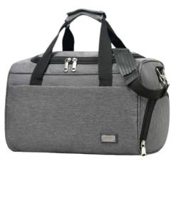 Sporttasche Reisetasche, Sporttasche mit Schuhfach, Trainingstasche (Grau) von LOFTY