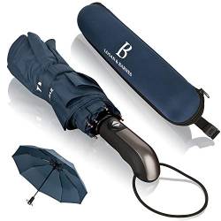 LOGAN & BARNES Regenschirm sturmfest bis 140 km/h - Taschenschirm mit zertifizierter Teflon-Beschichtung gegen Feuchtigkeitsschäden Modell Manchester von LOGAN & BARNES