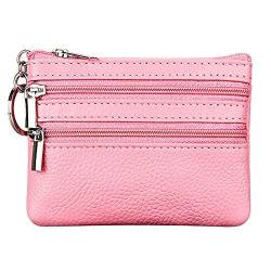 Für Fall Geldbörse Damentaschen Small Geldbörse ändern Schlüssel Münze Reißverschluss Kitkartenhüllen Schwarz (Pink, One Size) von LOIJMK
