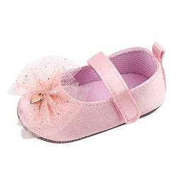 LOIJMK Baby Mädchen Einzelschuhe Mesh Bowknot Erste Schuhe Kleinkind Sandalen Prinzessin Schuhe Baby Hausschuhe (Pink, 20 Toddler) von LOIJMK
