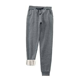 LOIJMK Freizeithose Damen Gefüttert Sporthose Regular Fit Jogginghose Warm Sweathose für Damen Elegante Trainingshose mit Taschen Frauen Laufhose Haremhose Outdoorhose für Alltag Damenhose von LOIJMK