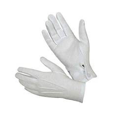 LOIJMK Guard Smoking-Inspektions- Herrenhandschuh formelle Santa 10paar Honour-Weiß-Handschuh Knebel Mund Frau (White, One Size) von LOIJMK