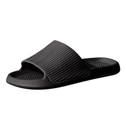 LOIJMK Herrenschuhe Mode Sommer Indoor rutschfeste Badeschuhe Schnelltrocknende Leichte Hausschuhe Schuhe Wasserdicht Herren 47 (Black, 41) von LOIJMK