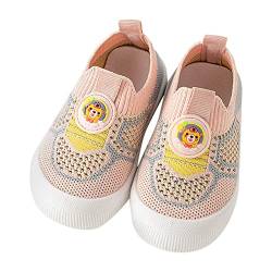 LOIJMK Kleinkind Mädchen Jungen Turnschuhe Boardschuhe Sommer Mesh Oberfläche Atmungsaktive Schuhe Leichte Wanderschuhe mit weichen Sohlen Anzugschuhe Kinder Jungen (Pink, 21 Infant) von LOIJMK