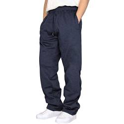 LOIJMK Sweathose Herren Lang, Basic Jogginghose Freizeithose Herren Sporthose Elastischer Bund Kordelzug Sporthosen Joggerhosen Outdoor Trainingshose Männer Bequeme Hose Fitness Hose Herren Gym von LOIJMK