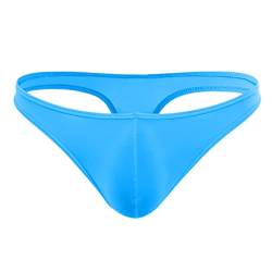 LOIJMK Transparenter Tanga für Herren, dünnes Mesh, sexy Unterwäsche String Herren Beutel (Blue, XXXL) von LOIJMK