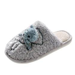 LOIJMK Winter-Slip-On Keep Couples Schuhe Herren Flat Toe Plush Slippers Open Warm Furry Home Herren-Slipper Fußball Schuhe Herren 48 (Blue, 42-43) von LOIJMK