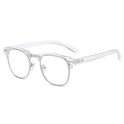 LOJUDI Rahmenlose Blaulichtfilter Brille Damen Herren Anti Blaulicht Brille Ohne StäRke Blaufilter Gaming Brille Computerbrille Durchsichtige für MäDchen MäNne Fensterglas Fakebrillen - Durchsichtige von LOJUDI