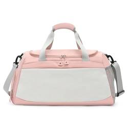 LOKASS Turnbeutel für Damen/Herren, Yoga-Reisetasche mit Schuhfach, Pink 2, Medium von LOKASS