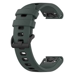 LOKEKE Ersatz-Armband für Garmin Fenix ​​7S Pro – 20 mm Ersatz-Silikonarmband für Garmin Fenix ​​7S 6S 5S(Silikon Schwarz + Olivgrün) von LOKEKE