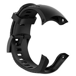 LOKEKE Ersatzarmband für Suunto 5 – Ersatz-Armband aus Silikon für Suunto 5 (Silikon schwarz) von LOKEKE