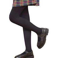 LOLANTA Mädchen Winter Strumpfhose Dickes Fleece Gefüttert Dehnbar Weiche Strumpfhose Schuluniform, Schwarz, S (3-5 Jahre) von LOLANTA