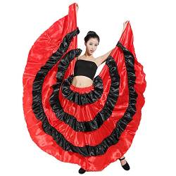 LOLANTA Roter schwarzer spanischer Stierkampf-Rock der Frauen Flamenco-Kostüm von LOLANTA
