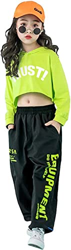 Mädchen Hip Hop Kleidung, Street Dance Outfit, Hoodie, Joggerhose Kinder Trainingsanzug Set von LOLANTA