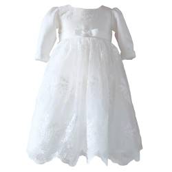 LOLIWE Taufkleid Festkleid Spitze Mädchen Kleid Blumenmädchenkleid M22 (DE/NL/SE/PL, Numerisch, 74) von LOLIWE