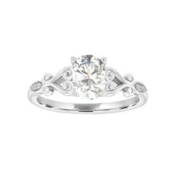 LONAGO 1.5ct Moissanite Verlobungs Ring für Hochzeit 925 Sterling Silber 6mm * 8mm Ovaler Schnitt Moissanite Versprechen Ring für Jahrestag (10) von LONAGO