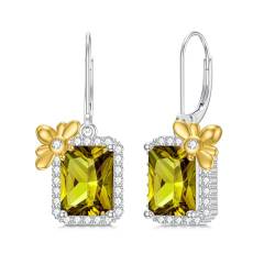 LONAGO Citrin Ohrringe 925 Sterling Silber Biene mit Erstellt Gelbe Citrin Dangle Drop Ohrringe für Frauen von LONAGO