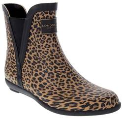 LONDON FOG Damen Piccadilly Regenstiefel, Mehrfarbig (leopard), 39 EU von LONDON FOG